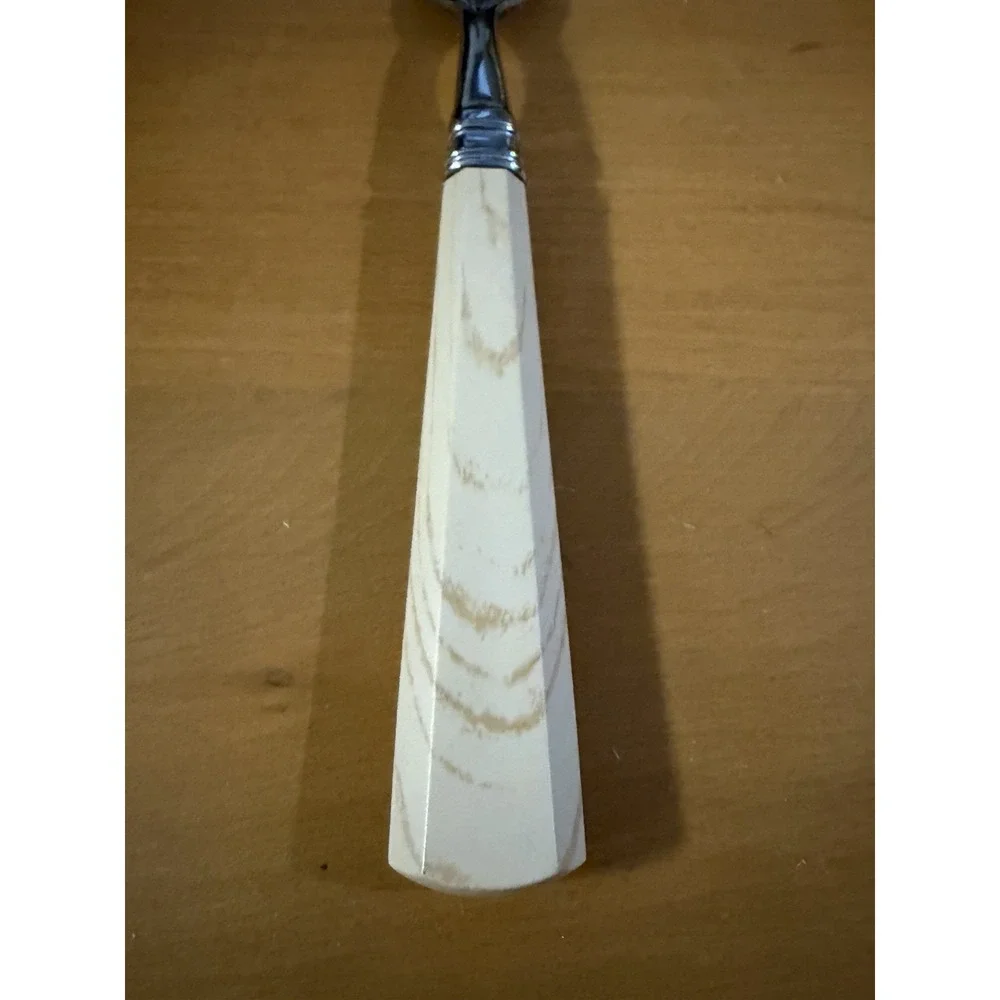 Williams Sonoma Faux Bois Ivory Wood Grain Dinner Fork Replacement 8